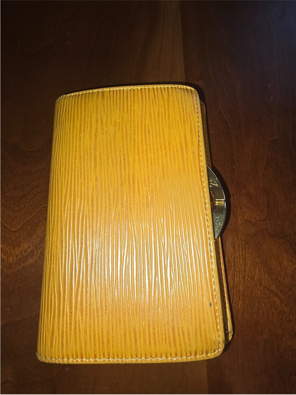 Authentic Louis Vuitton Epi Leather Mustard Yellow Kisslock Wallet - Picture 5 of 14